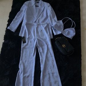 BLACK FRIDAY SALE: KIRA BLUE BLAZER, TROUSERS AND BRA TOP NADINE MERABI